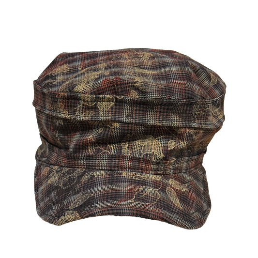 Plaid Cadet Cap (Cut and Sew Handmade Cadet Cap) C.S.A 004