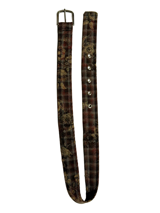 Plaid Floral Belt (Cut and Sew Handmade Belt)