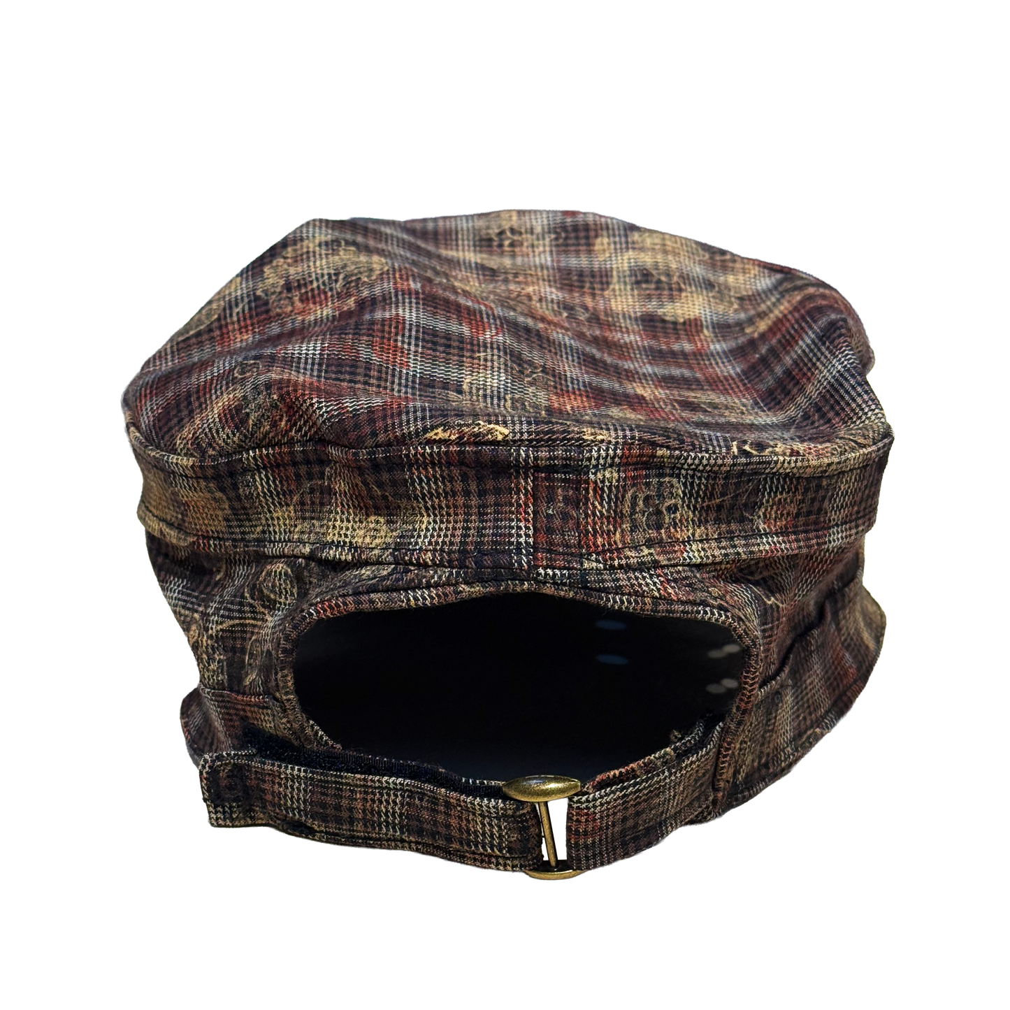 Plaid Cadet Cap (Cut and Sew Handmade Cadet Cap) C.S.A 004